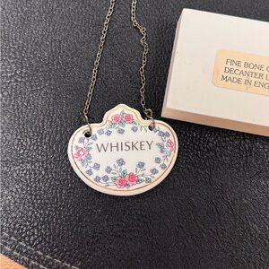 Fine Bone China Whiskey Decanter Label– Made in England